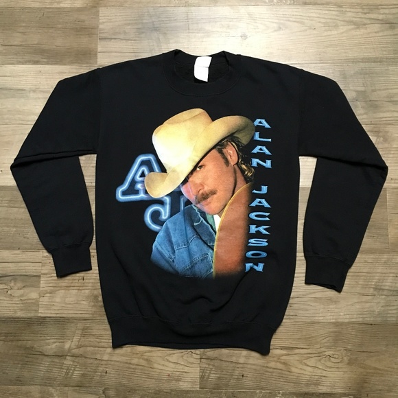 Gildan Other - Alan Jackson Sweatshirt Sz S Black Mens Womens